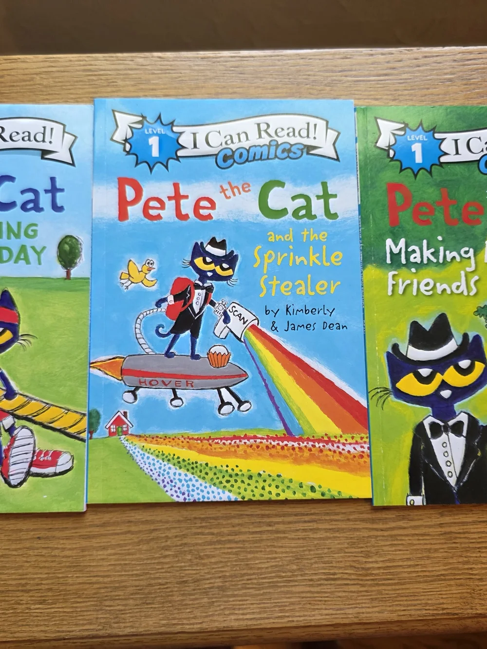 3 Pete the Cat Level 1 Readers: Rocking Field Day